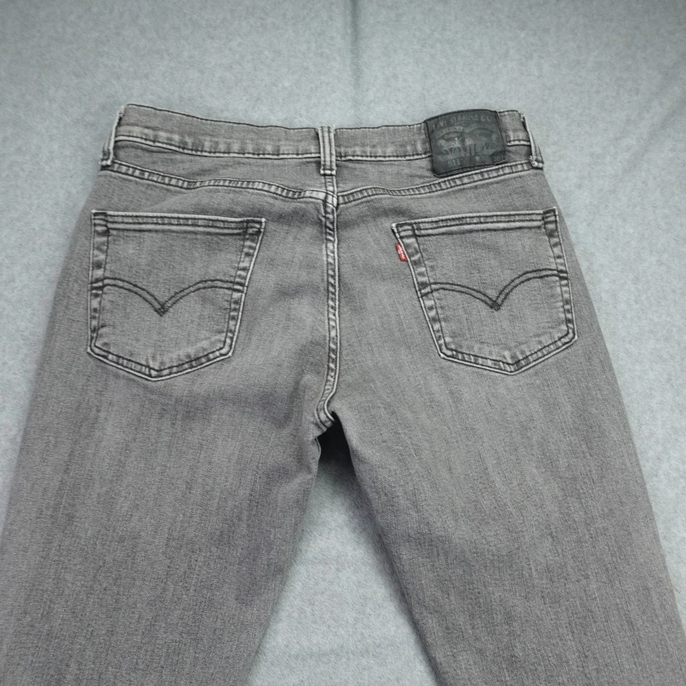 Levis 511 Jeans Mens‎ 33x30 (meas. 32x29)Gray Faded Slim Fit WaterLess Denim
